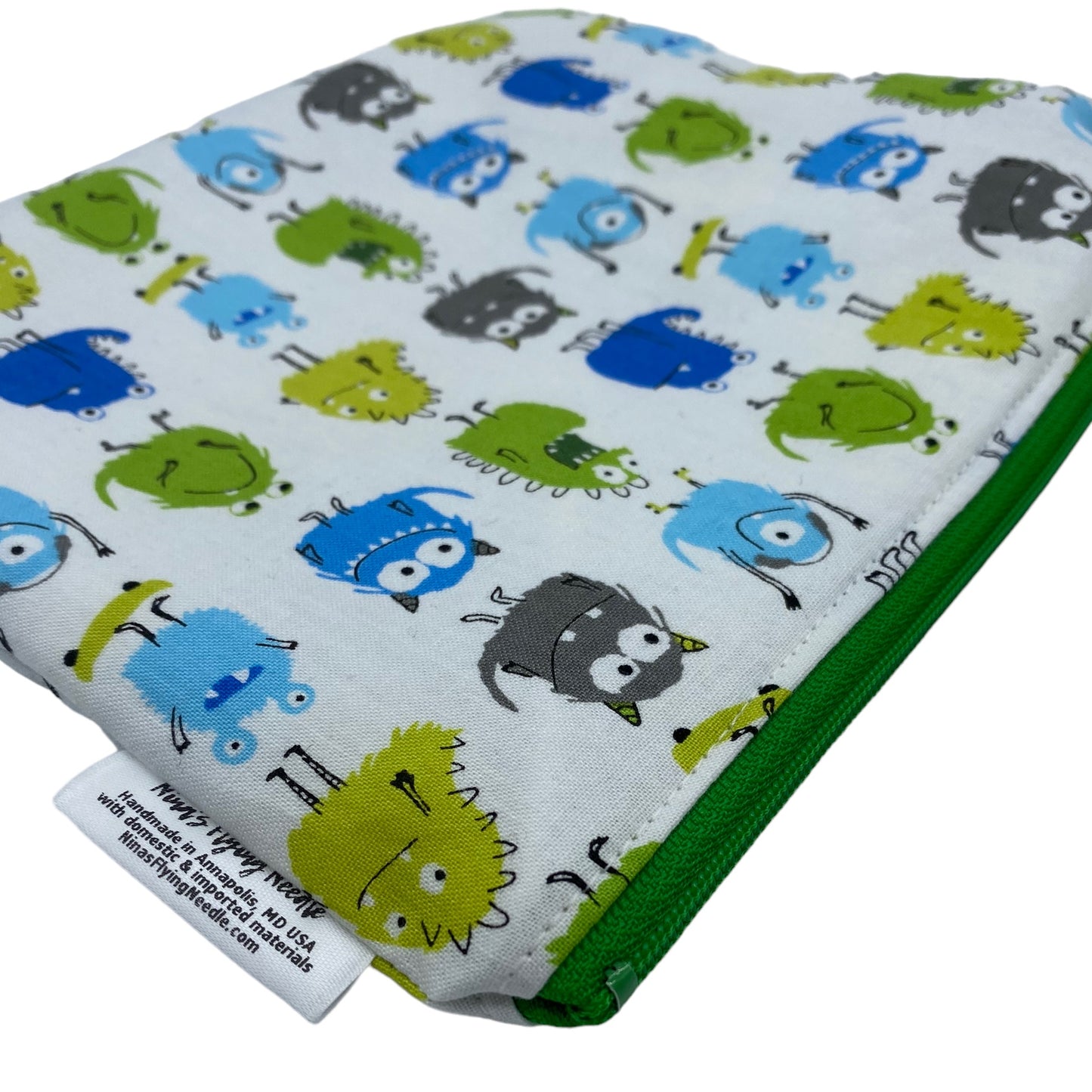 Sandwich Sized Reusable Zippered Bag Monsters Silly
