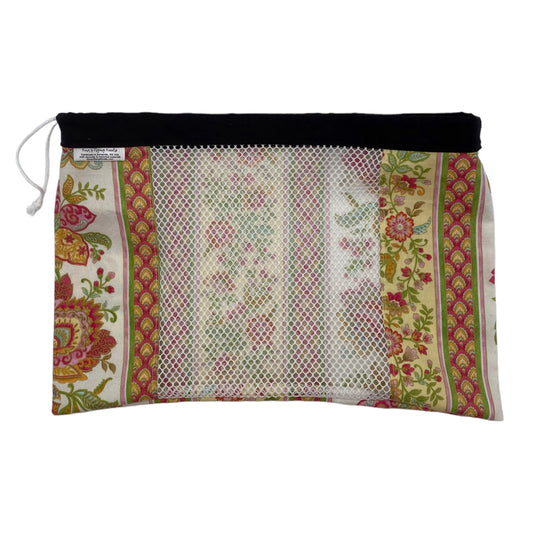 Medium Produce Bag Floral with Gold Accents