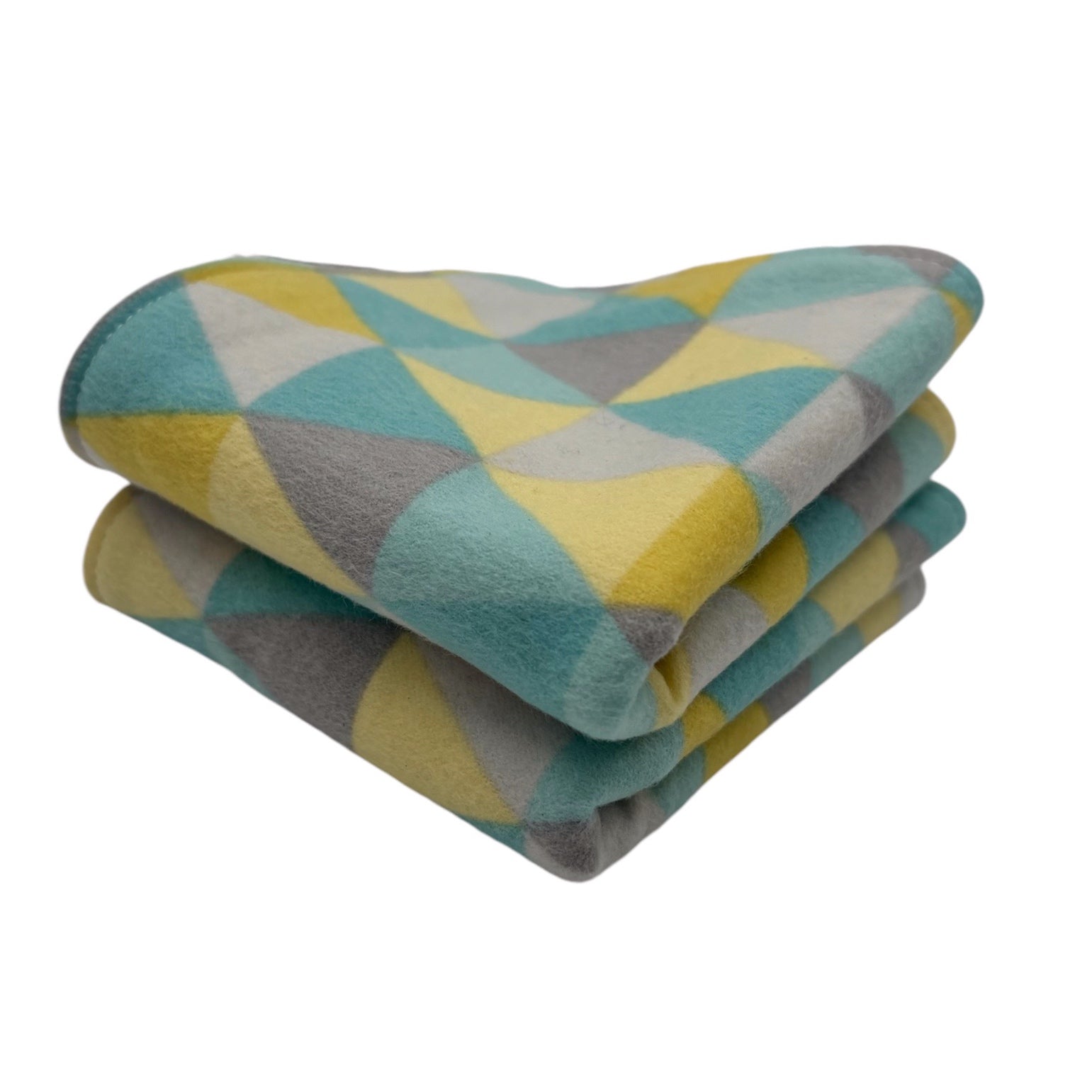 Wash Cloth - Regular - Triangles - Yellow Blue