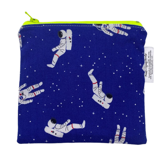 Toddler Sized Reusable Zippered Bag Astronauts
