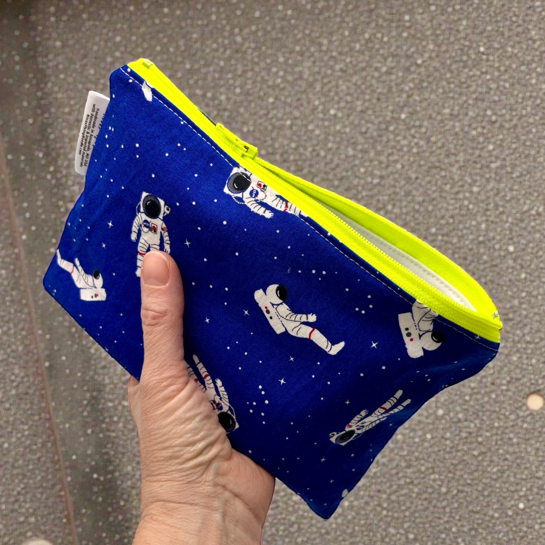 Snack Sized Reusable Zippered Bag Astronaut