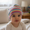 Beanie Hat in Little Kid: Stripes Rainbow