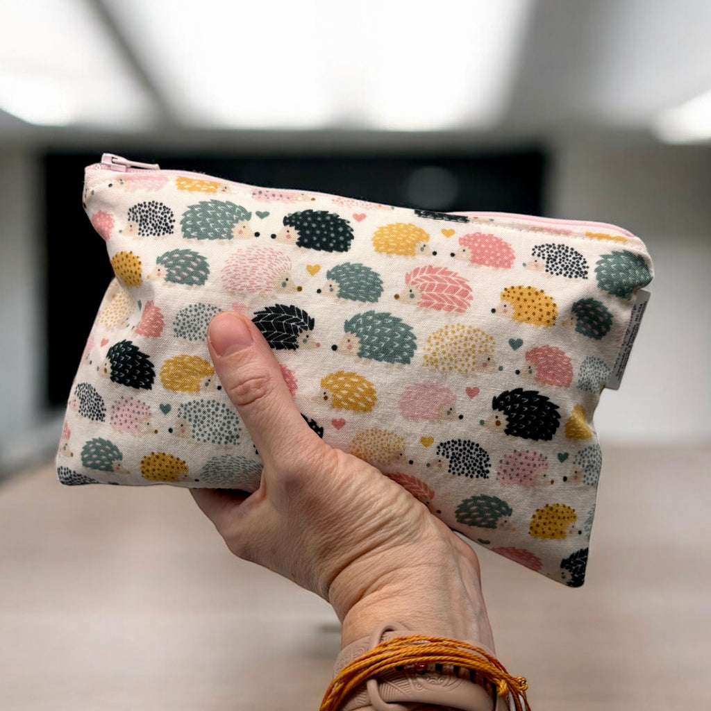 Snack Sized Reusable Zippered Bag Hedgehogs