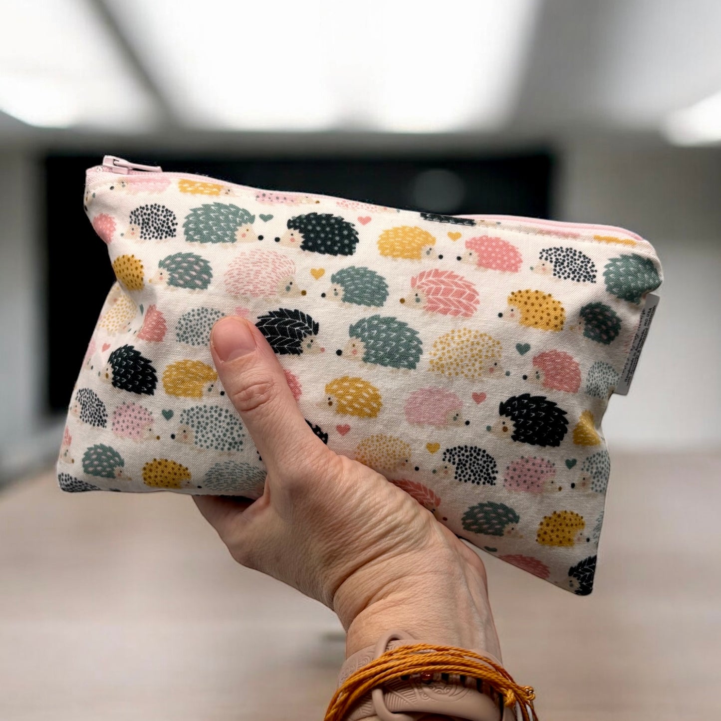 Snack Sized Reusable Zippered Bag Hedgehogs