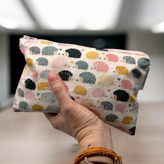 Snack Sized Reusable Zippered Bag Hedgehogs