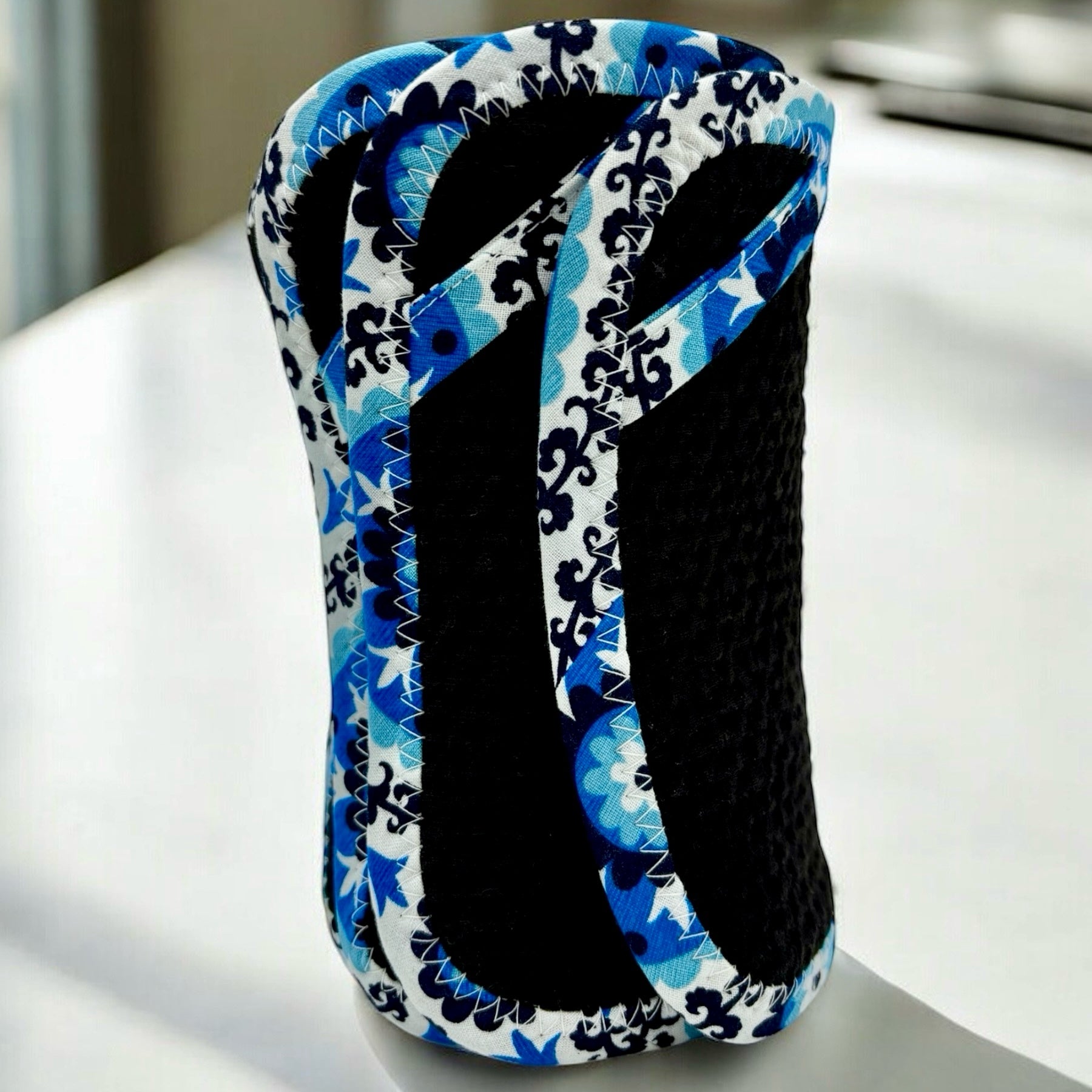 Set of 2 Reusable STANDARD Paper Towels -Mandala on Black