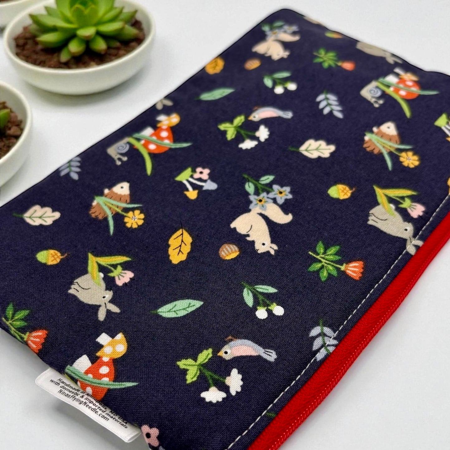 Snack Sized Reusable Zippered Bag Forest Animals