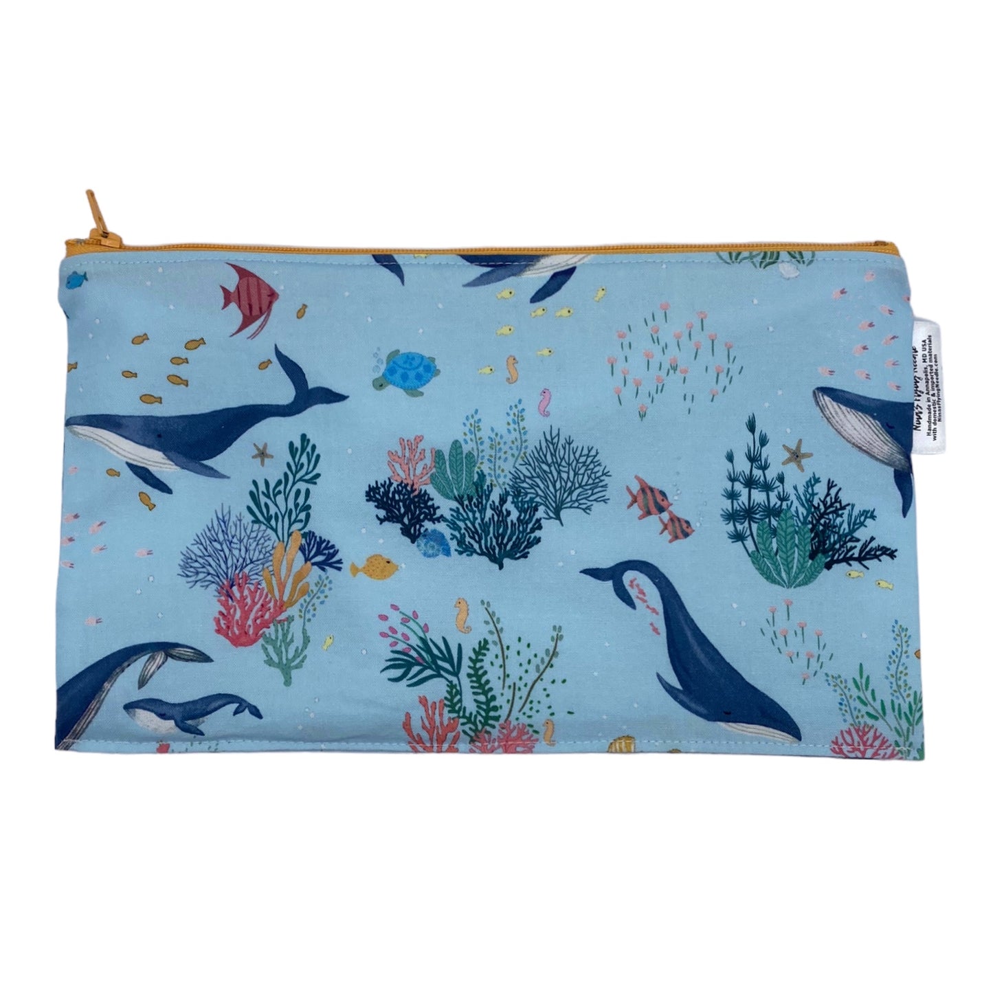 Travel Sized Wet Bag Underwater Whales and Corals
