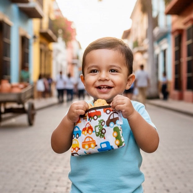 Knick Knack Sized Reusable Zippered Bag Cars