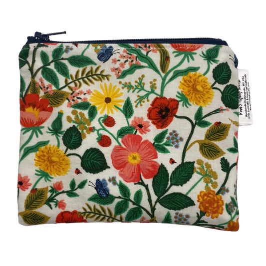 Toddler Sized Reusable Zippered Bag Floral Combo Print