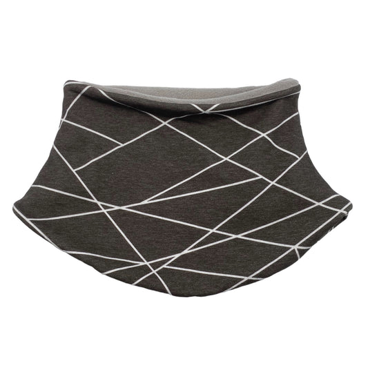 Adult Handmade Neck Warmer Lines All Over Gray (multiple liner options)