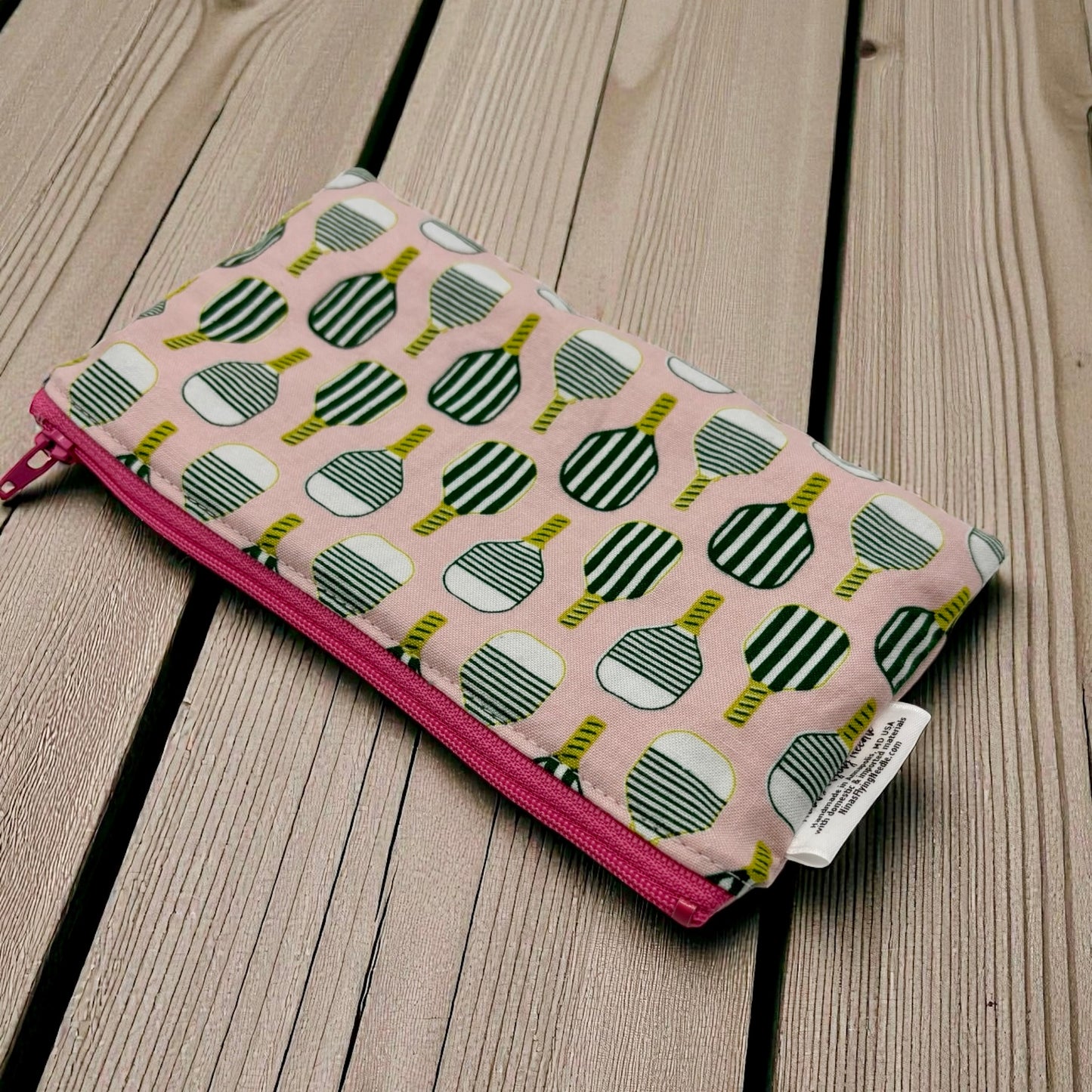 Knick Knack Sized Reusable Zippered Bag Pickleball