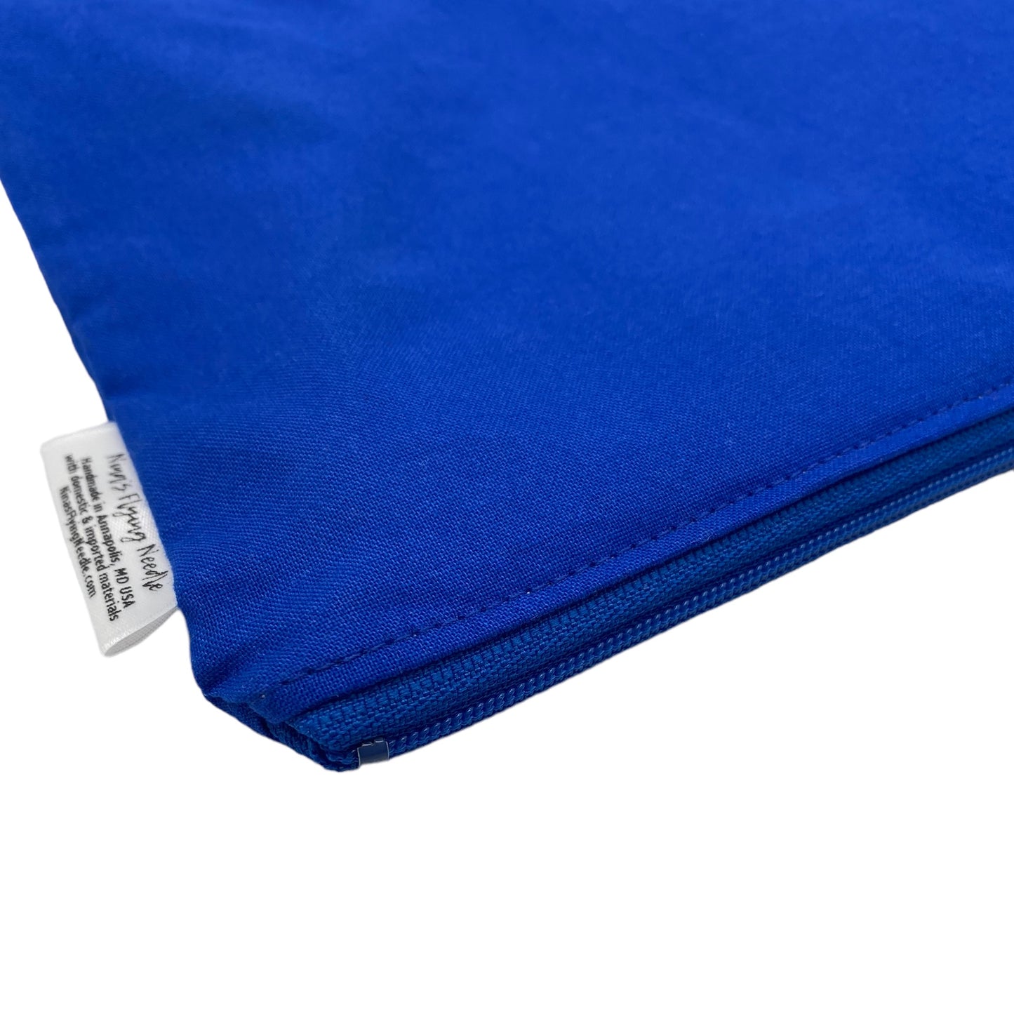 Sandwich Sized Reusable Zippered Bag Solid Royal Blue