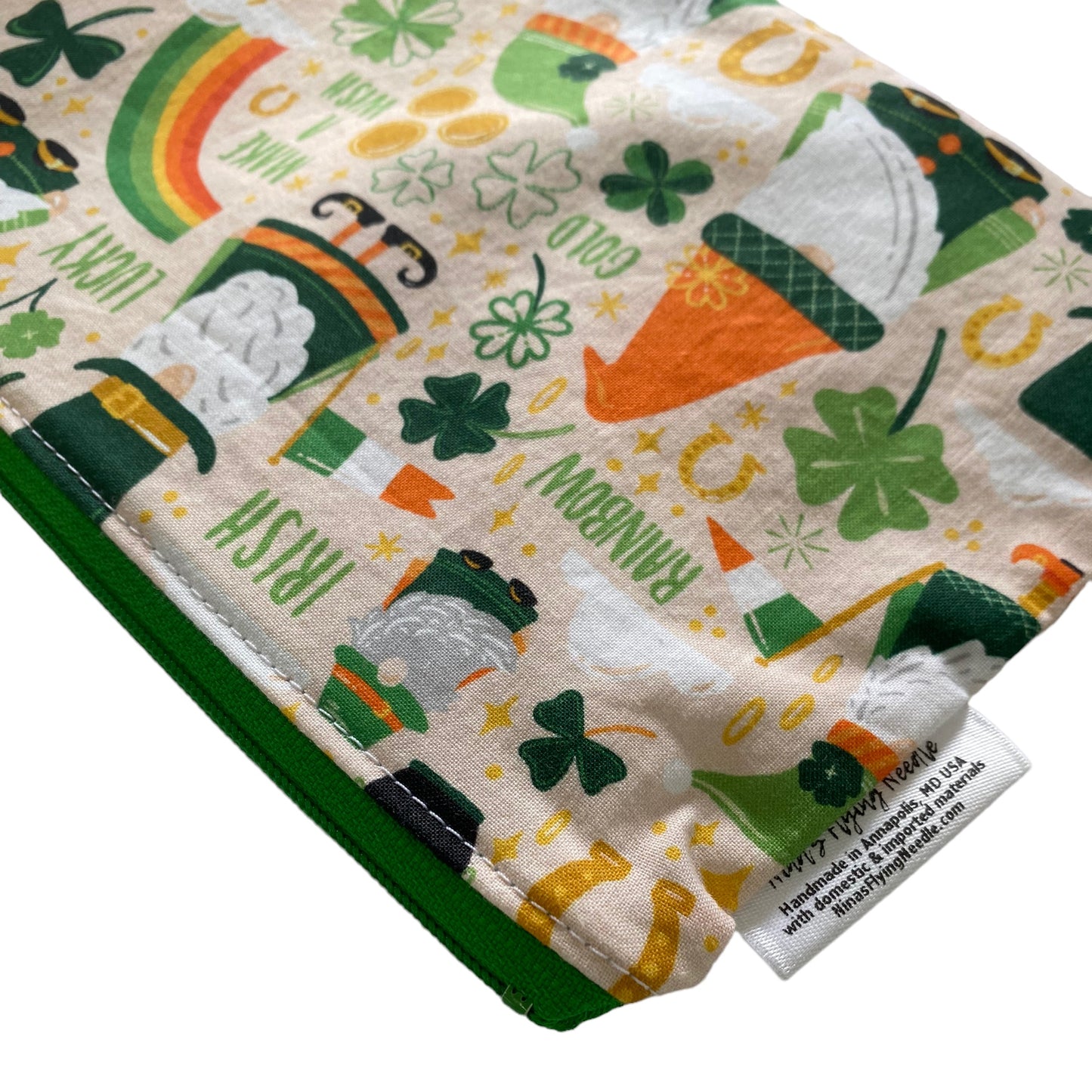 Snack Sized Reusable Zippered Bag Irish Gnomes