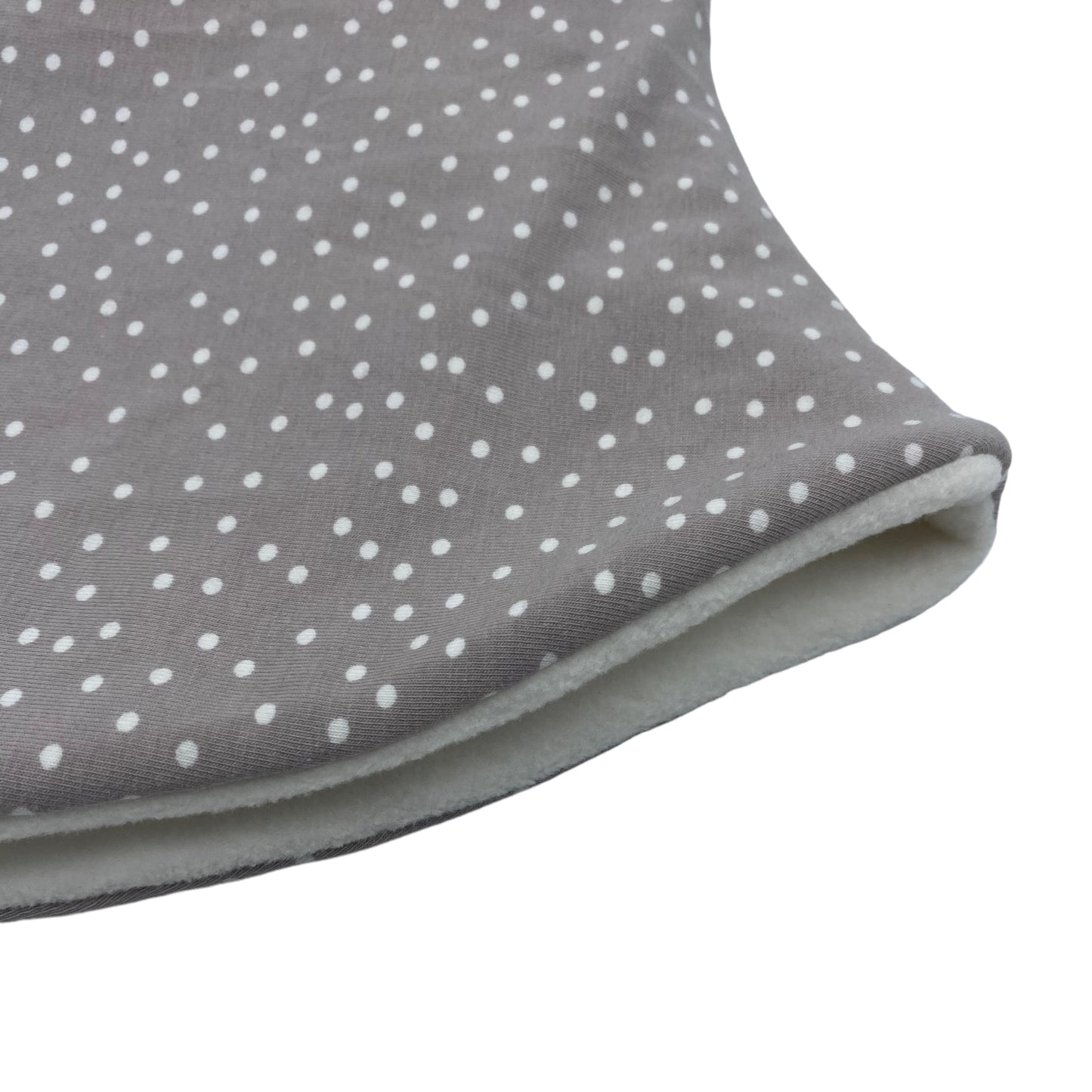 Adult Handmade Neck Warmer Dots On Gray