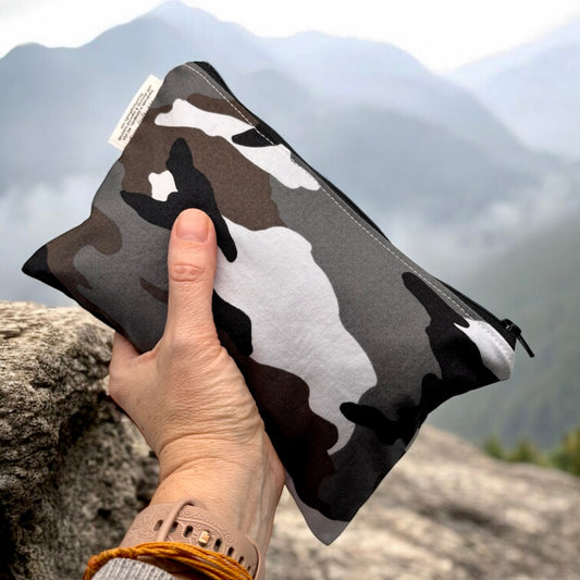 Snack Sized Reusable Zippered Bag Camo Black - Imperfect