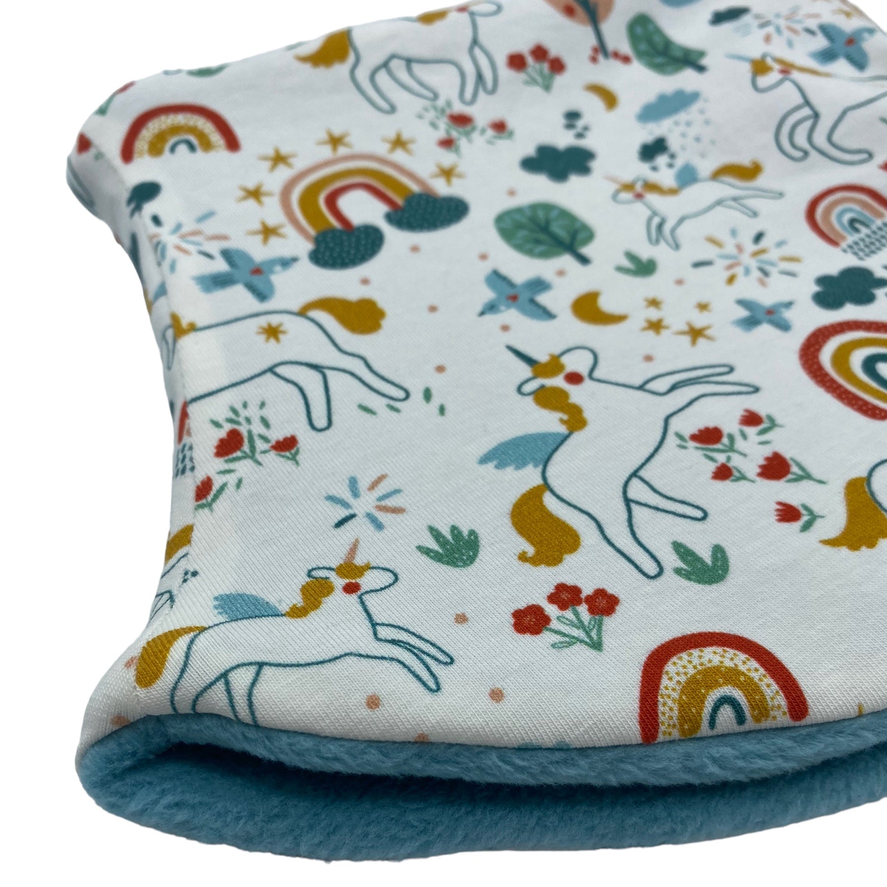 Child's Handmade Neck Warmer Unicorns and Rainbows