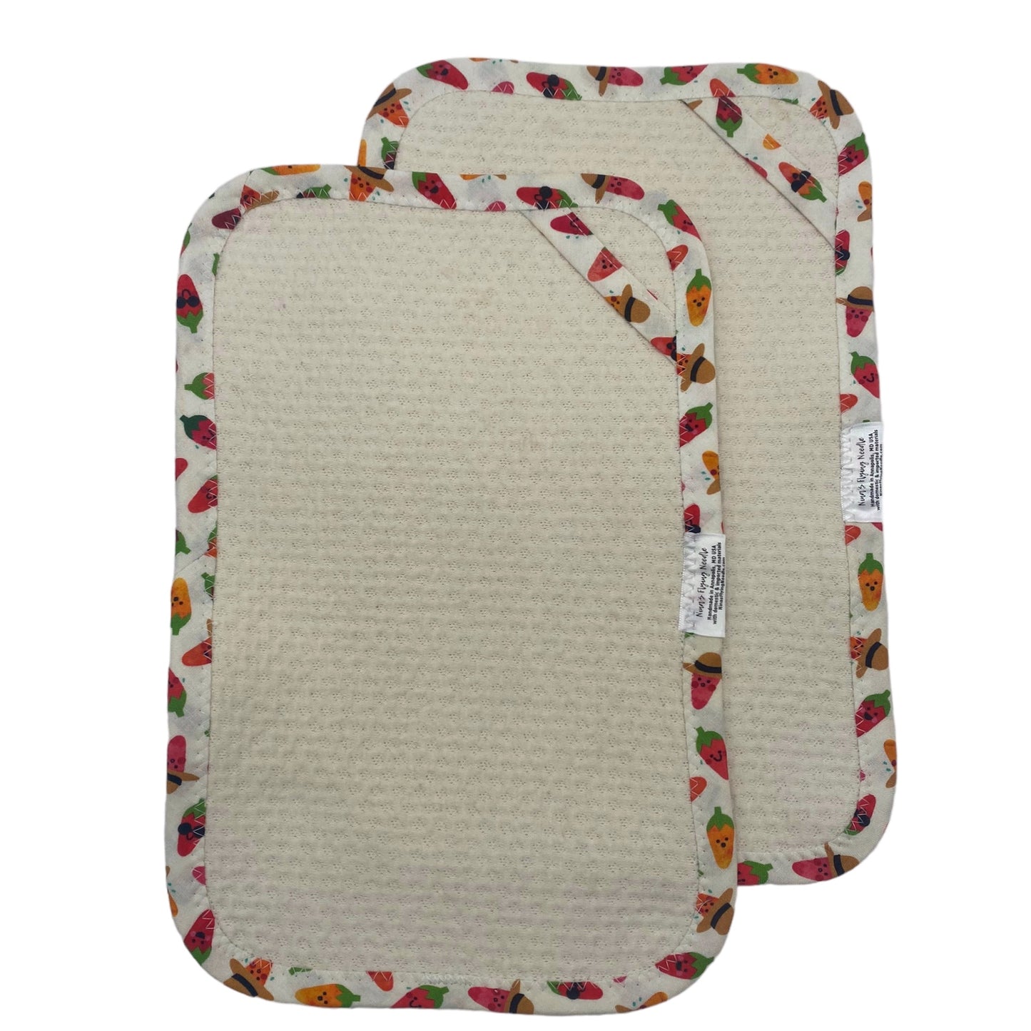 Set of 2 Reusable STANDARD Paper Towels - Chili Peppers