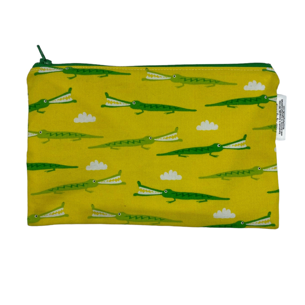 Snack Sized Reusable Zippered Bag Crocodiles
