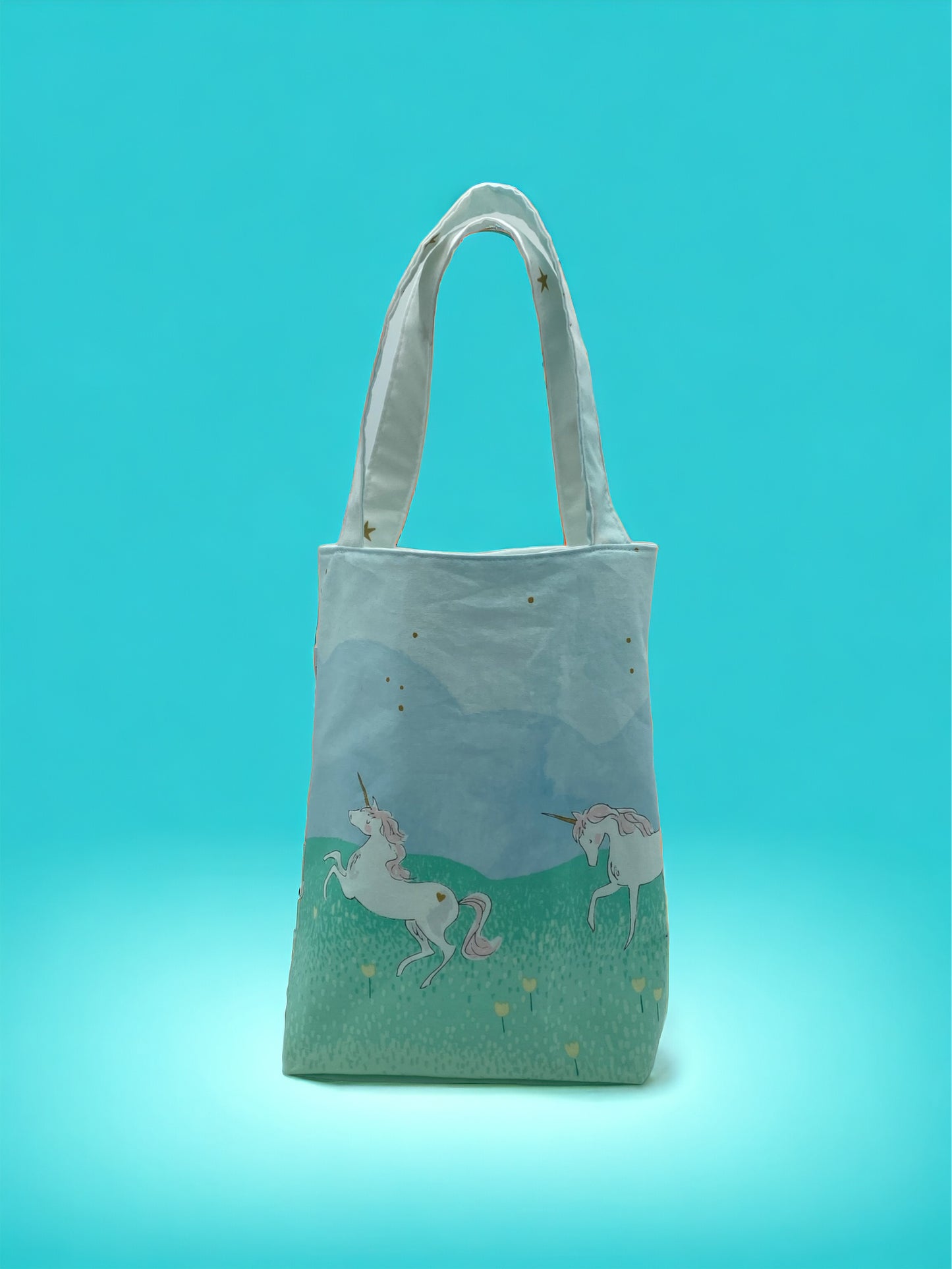 Toddler Sized Reversible Tote Magical Unicorns