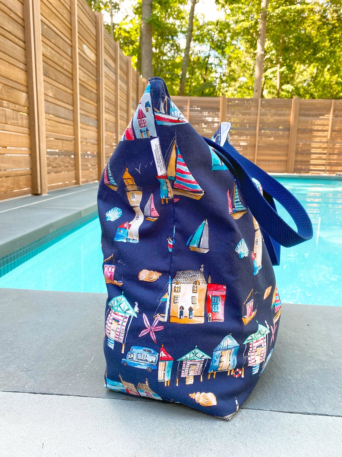 Pool Bag Anchors and Stripes
