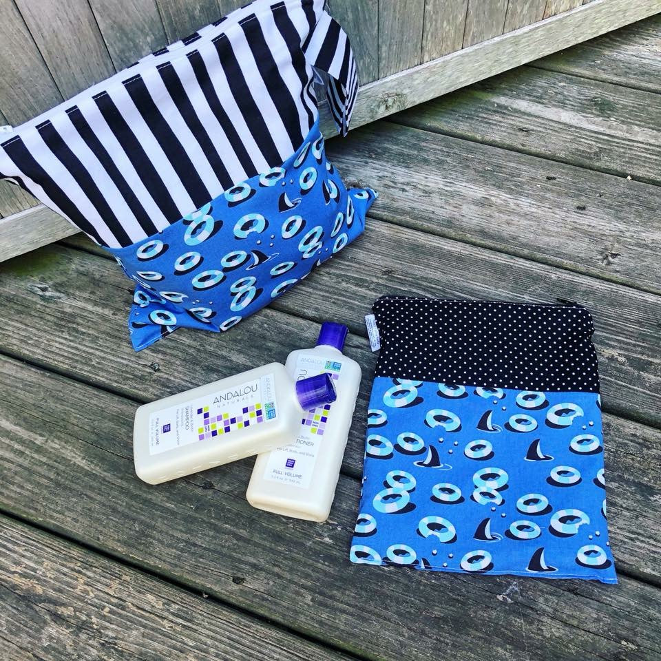 Medium Sized Wet Bag Pink Polka Dots