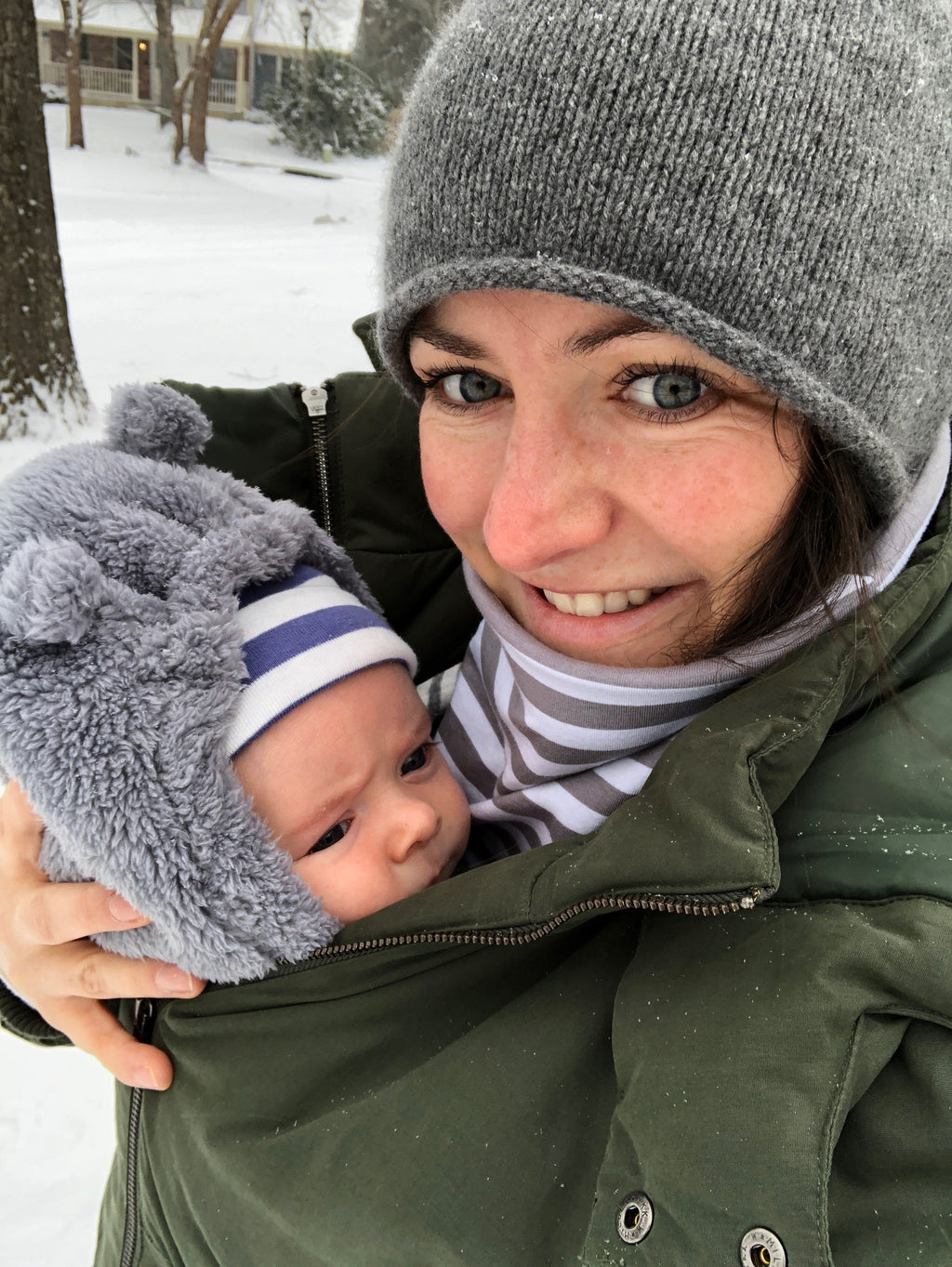 Adult Handmade Neck Warmer Plaid Rust Cream