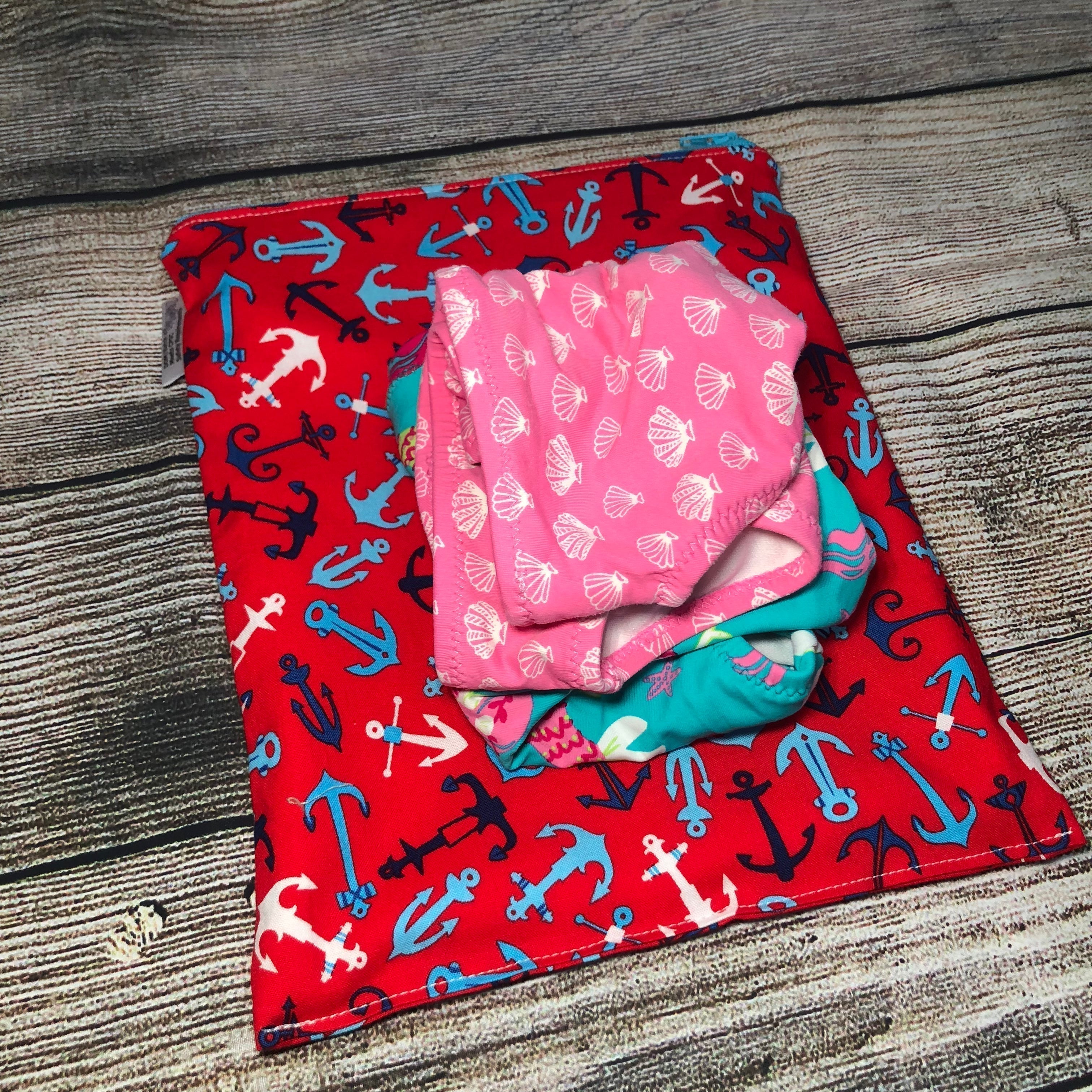 Medium Sized Wet Bag Pink Polka Dots