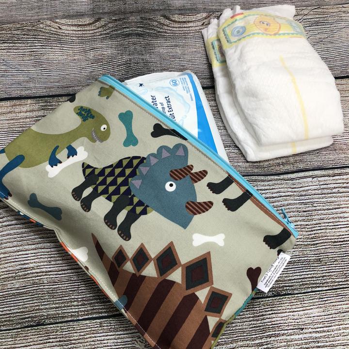 Travel Pouch Sized Wet Bag Unicorns and Hearts