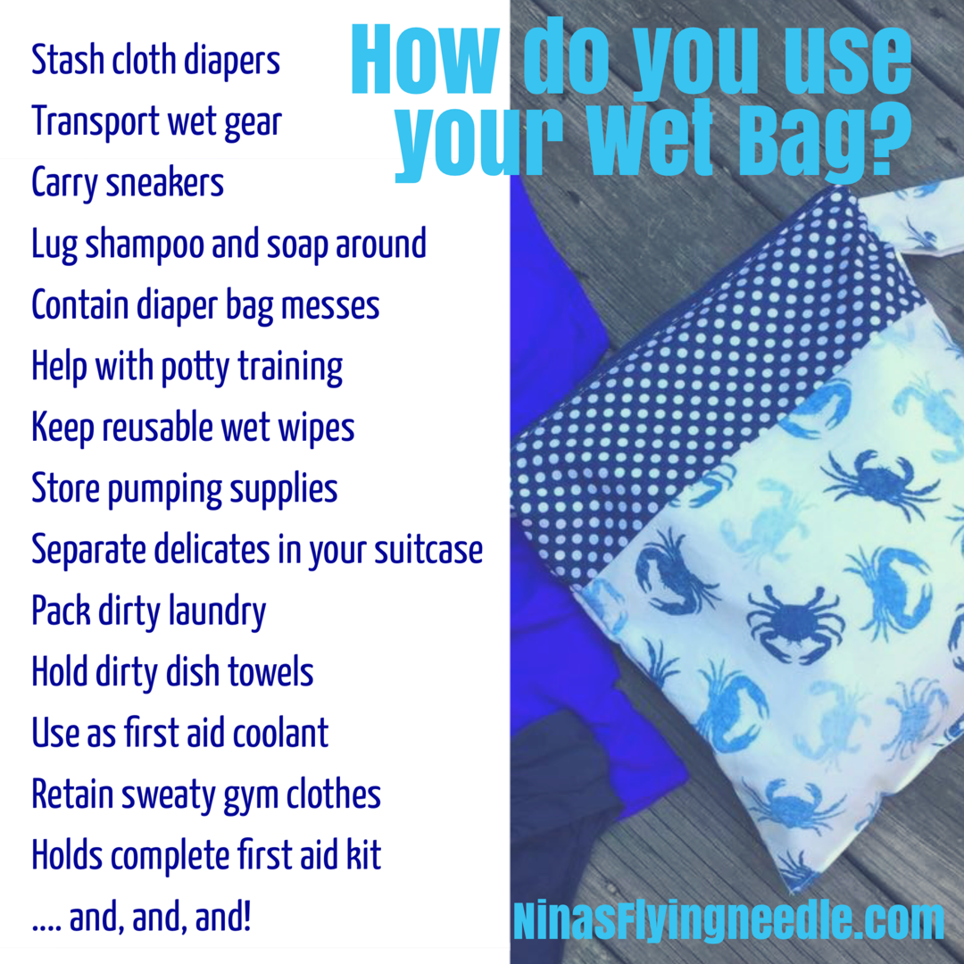 Large Wet Bag with Handle Scales