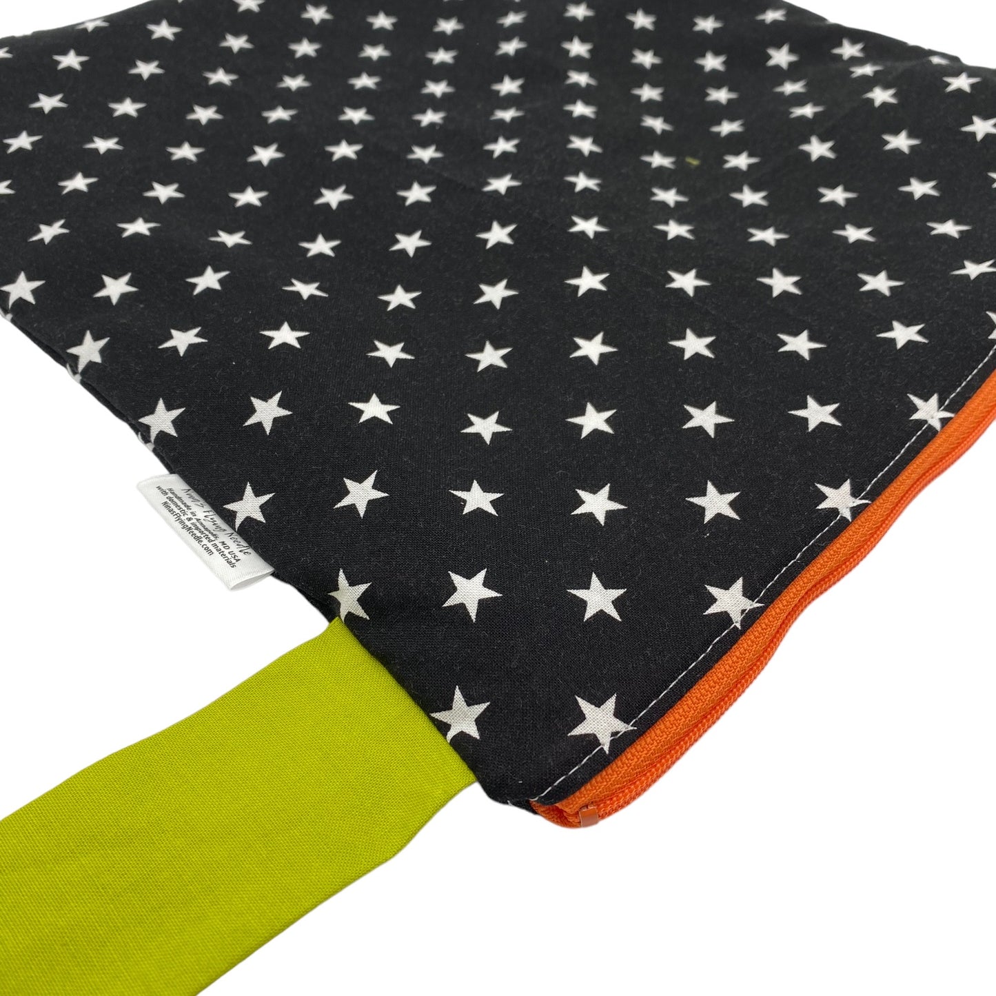 Large Wet Bag with Handle Stars on Black
