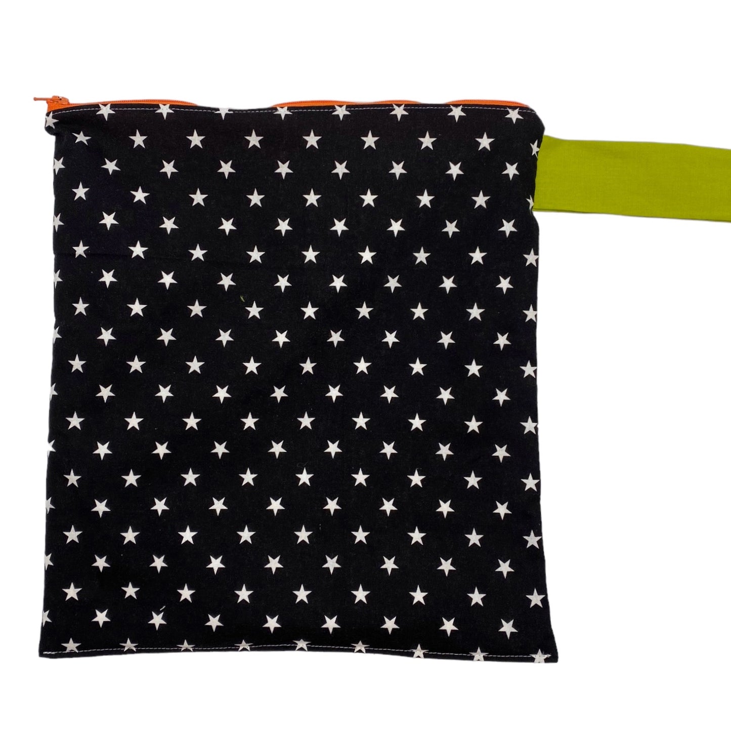 Large Wet Bag with Handle Stars on Black