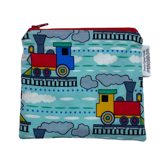 Toddler Sized Reusable Zippered Bag Trains