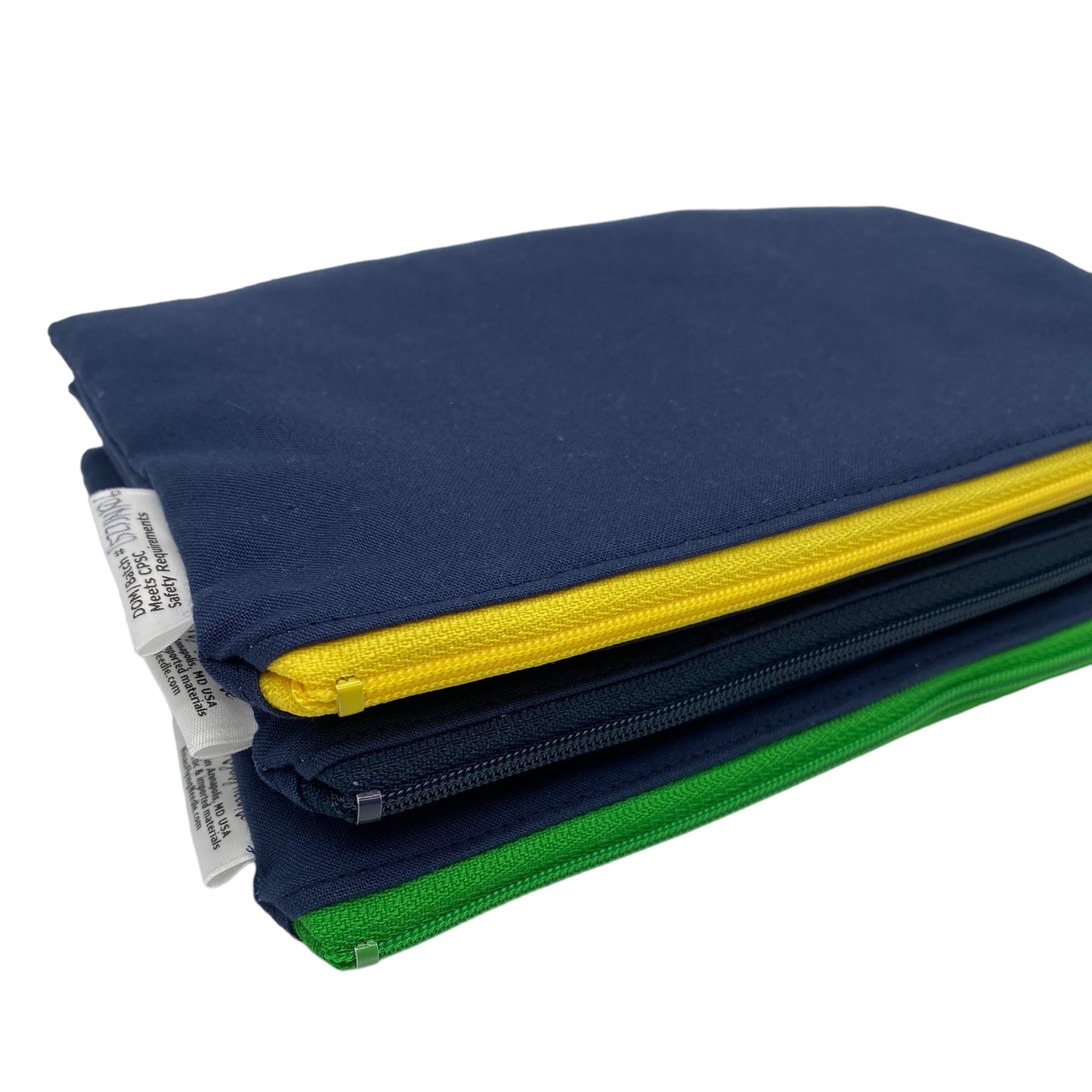 Sandwich Sized Reusable Zippered Bag Solid Blue Navy