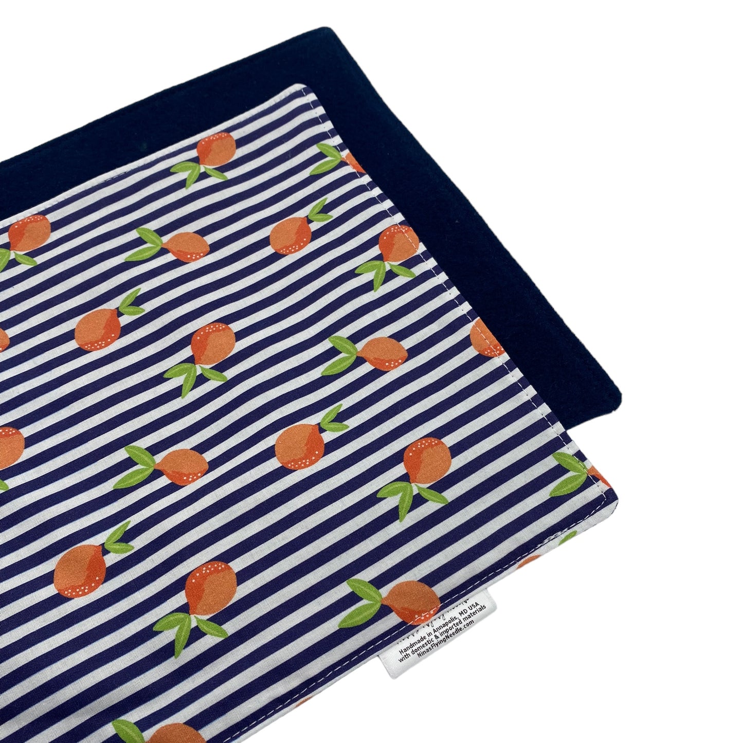 Reusable Napkins - Oranges on Stripes