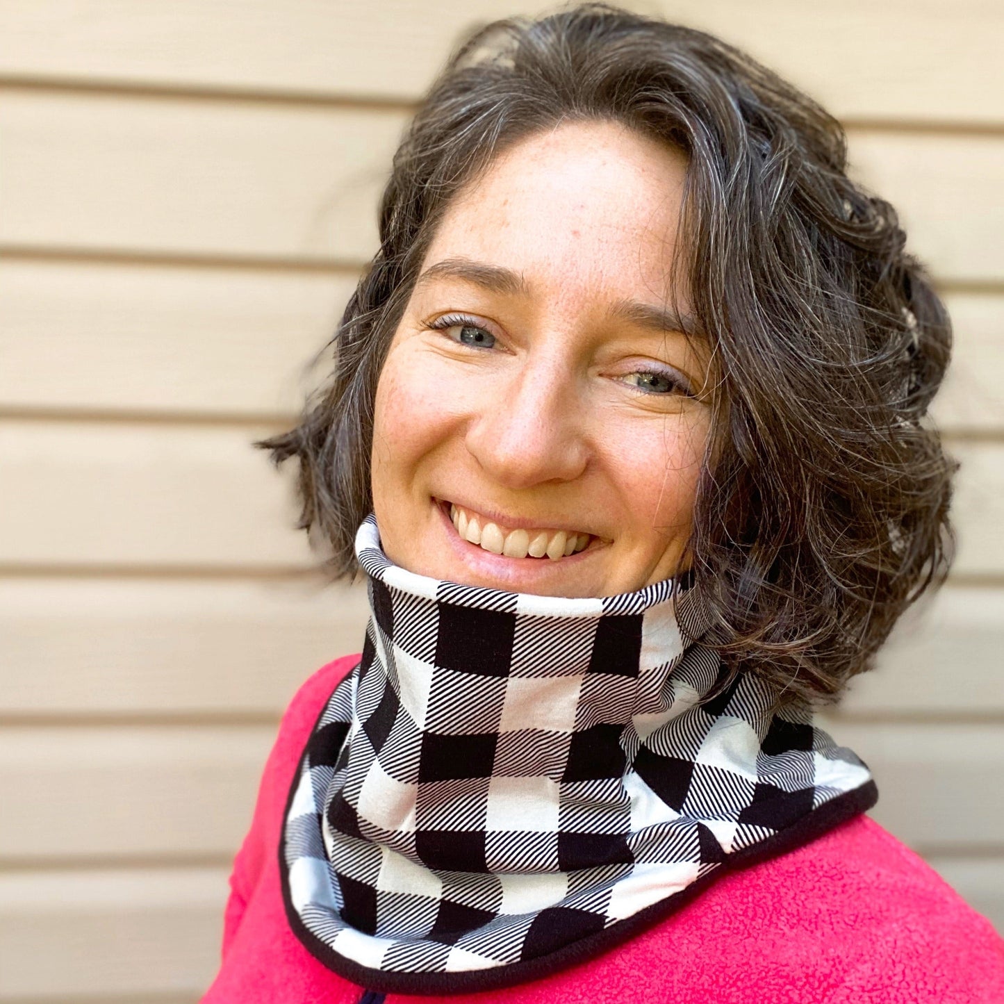 Adult Handmade Neck Warmer Knitted Print