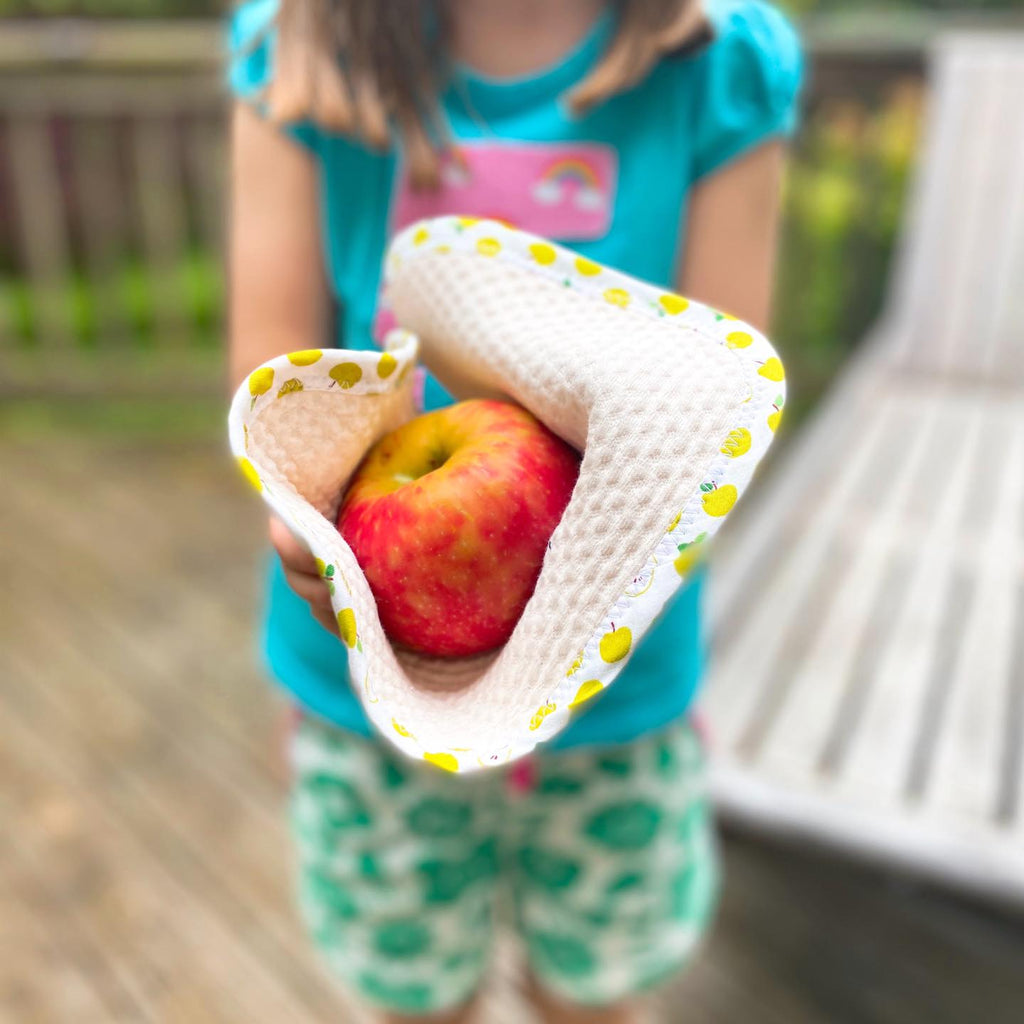 Set of 2 Reusable STANDARD Paper Towels - Lemons
