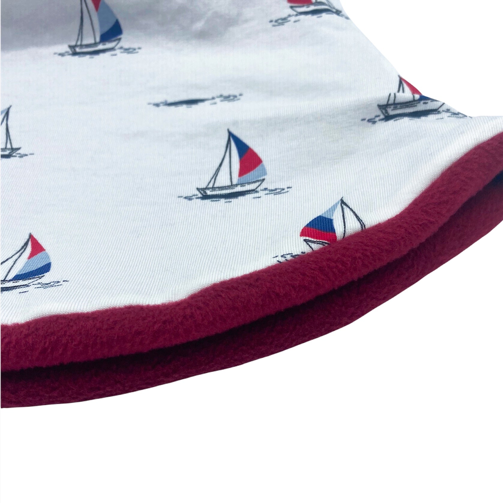 Adult Handmade Neck Warmer Sailboats