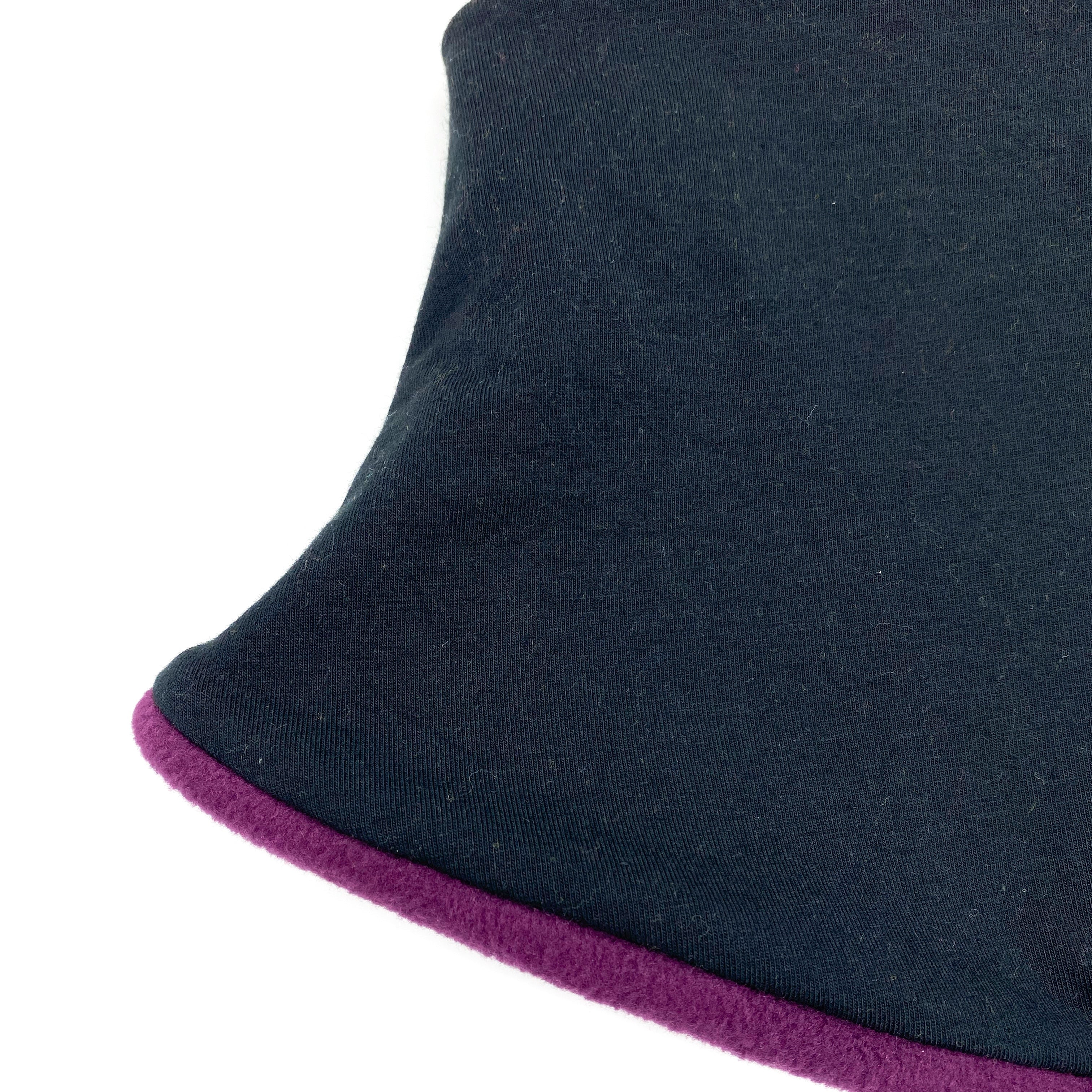 Adult Handmade Neck Warmer Solid Black (multiple liner options)