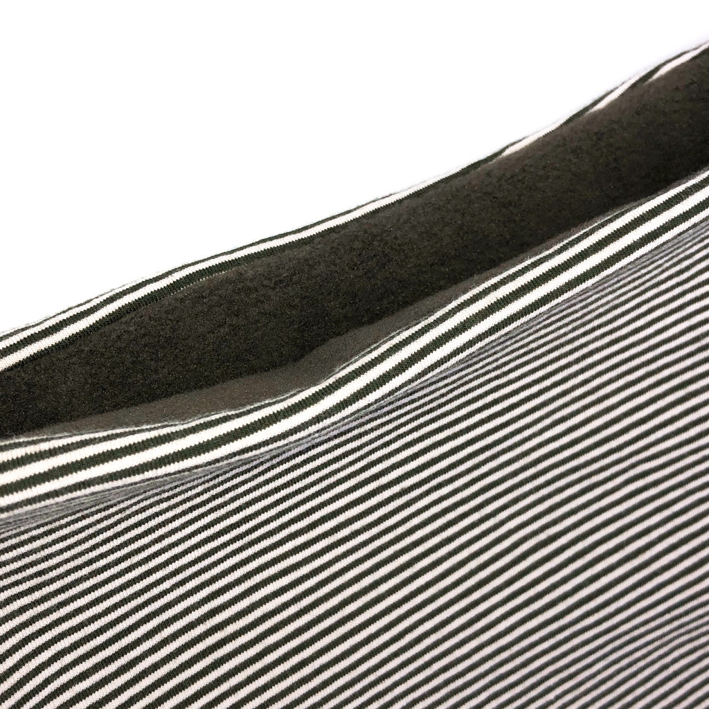 Adult Handmade Neck Warmer Stripes Thin Olive