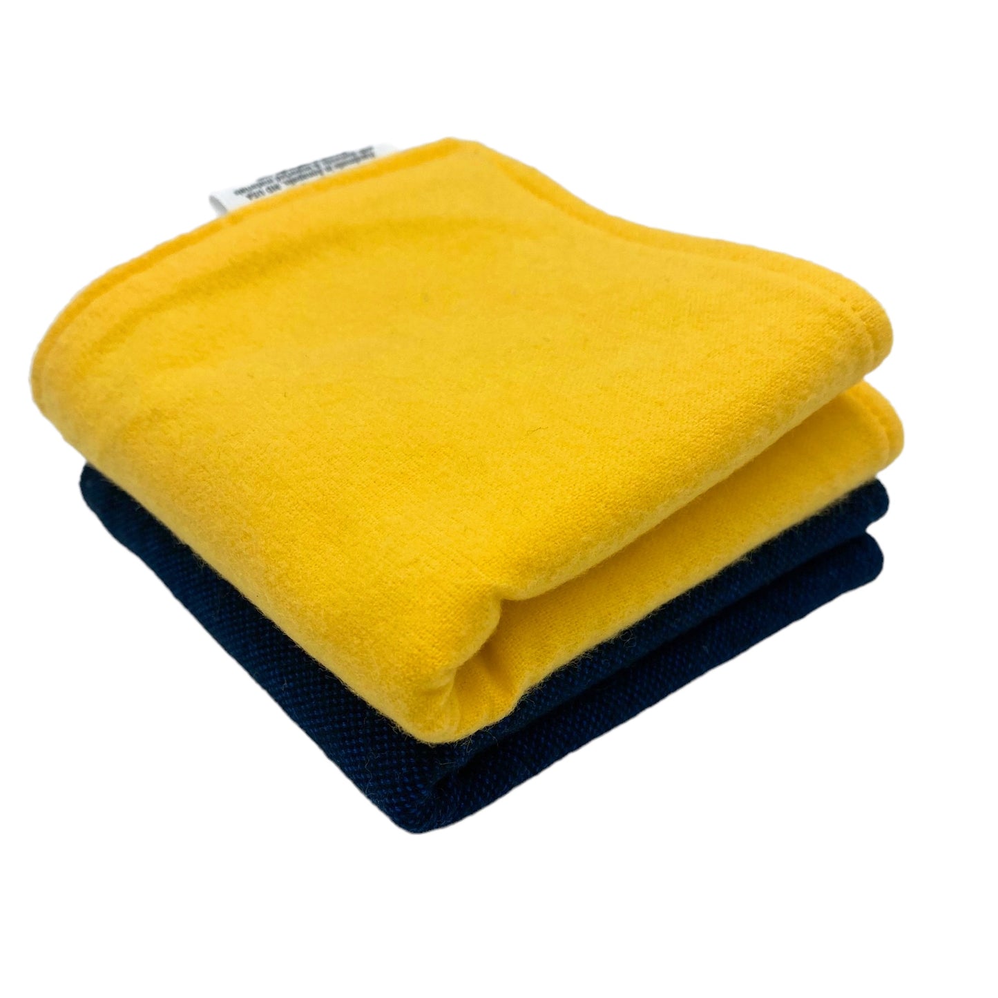 Wash Cloth - Regular - Solids - Herringbone Navy and Yellow