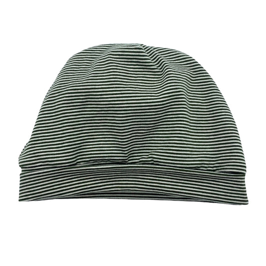 Beanie Hat in Big Kid: Stripes Olive Green