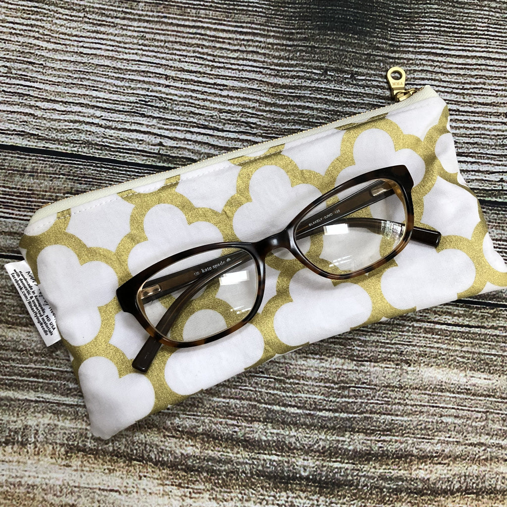 Knick Knack Sized Reusable Zippered Bag Gingham Plaid Blue Green Pink Yellow