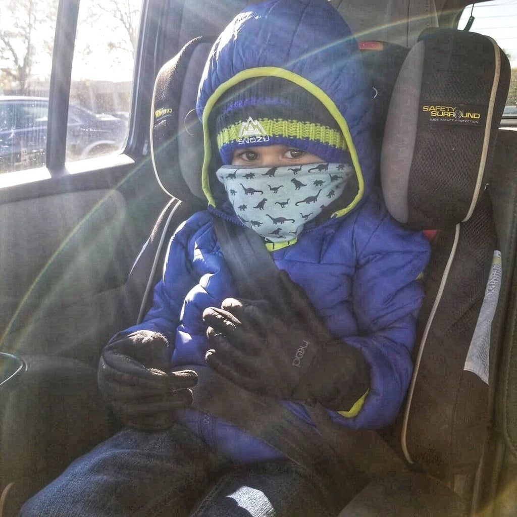 Child's Handmade Neck Warmer Crabs on Navy