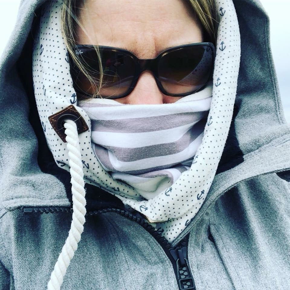 Adult Handmade Neck Warmer Rainbow Earth Tones