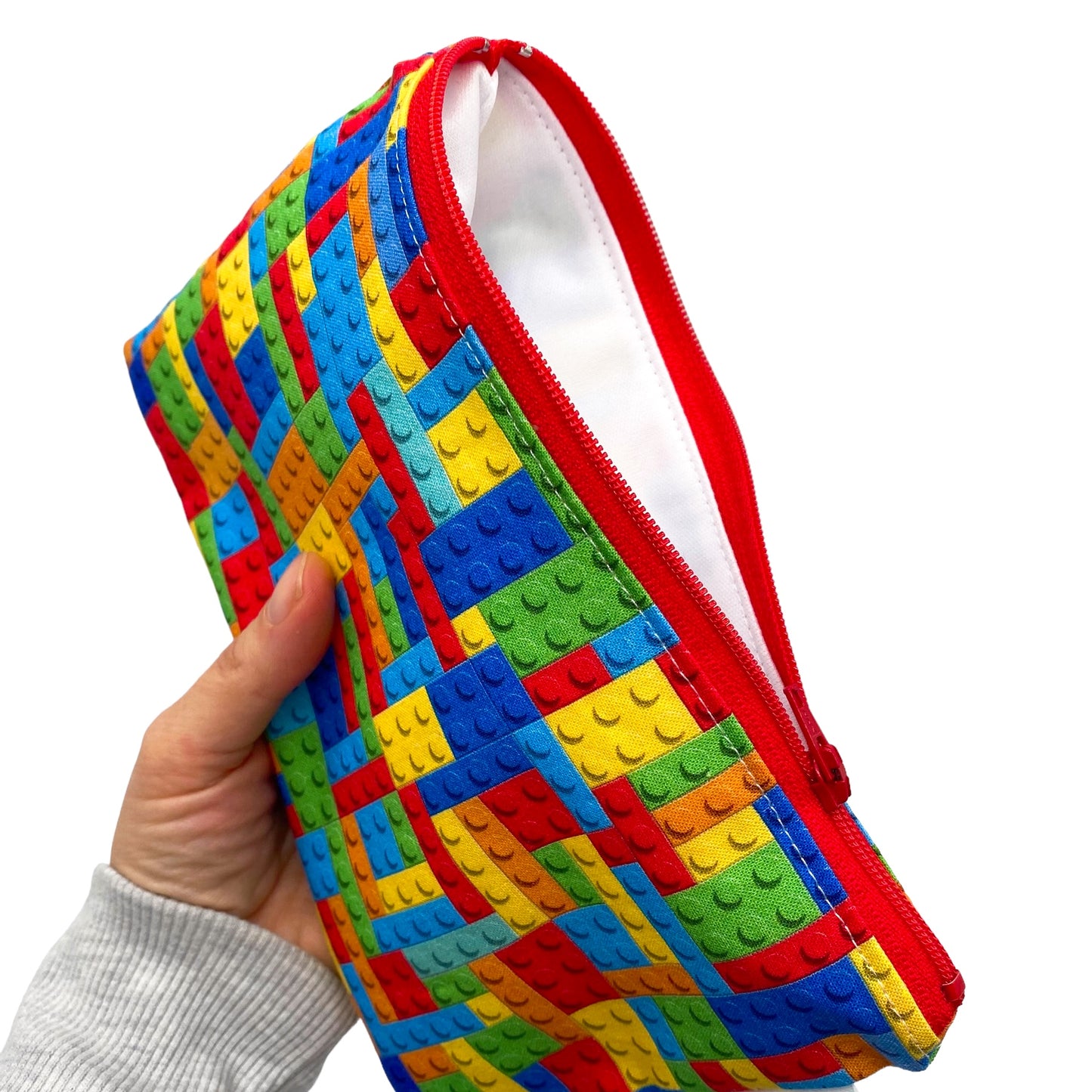 Snack Sized Reusable Zippered Bag Building Bricks Colorful