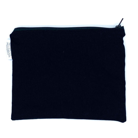Sandwich Sized Reusable Zippered Bag Solid Black