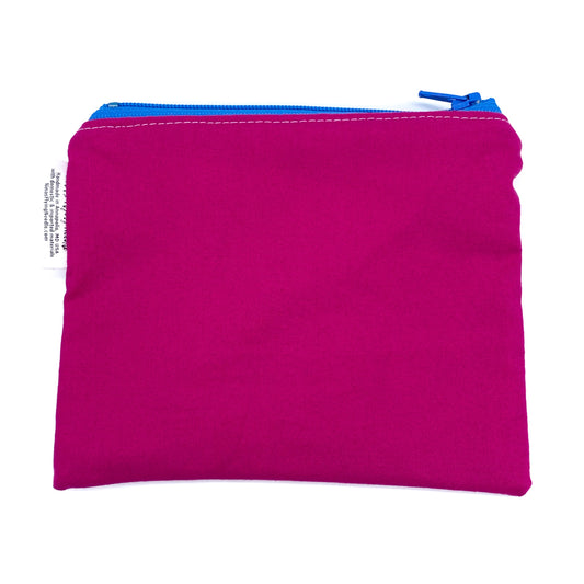 Toddler Sized Reusable Zippered Bag Solid Pink