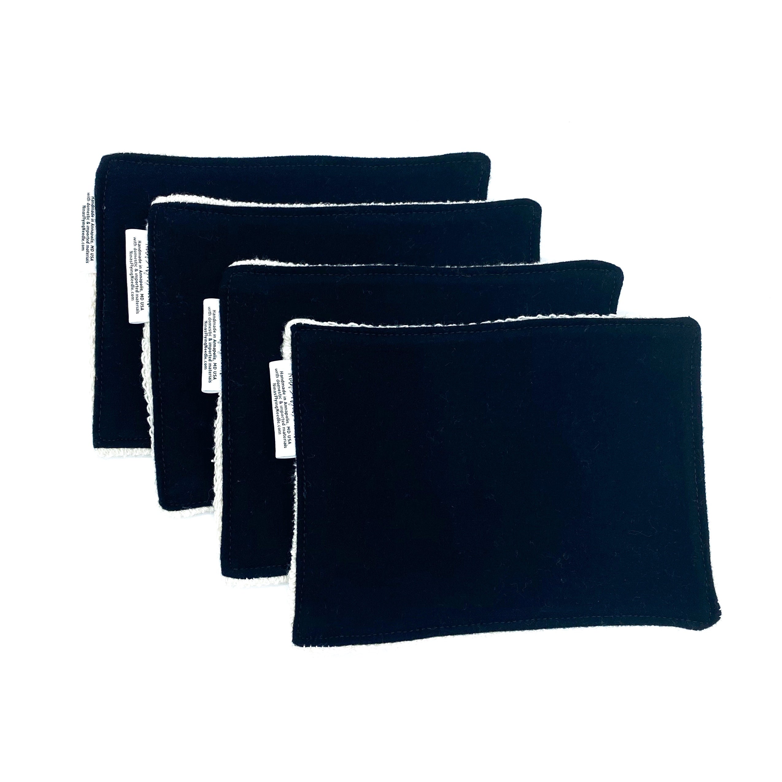 Wash Cloths - Minis - Solid Black