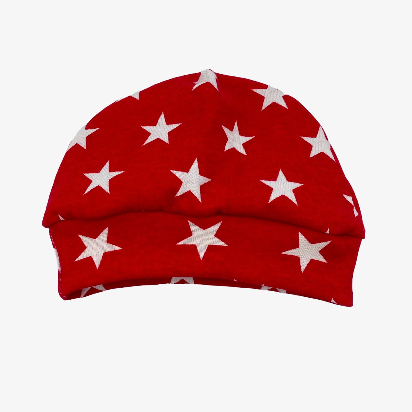 Beanie Hat in Baby: Stars on Red